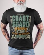 COAST GUARD BECAUSE-ULTIMATE-BADASS Classic T-Shirt custom-t-shirts-classic-lifestyle-front-446