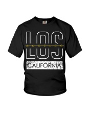 Los angeles typography vintage prinatble Youth T-Shirt tile