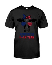 Cow Moorica Fun Yeah Flag Classic T-Shirt tile
