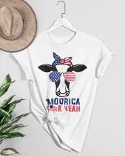 Cow Moorica Fun Yeah Flag Classic T-Shirt custom-t-shirts-classic-lifestyle-front-464