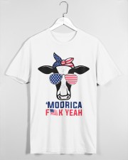Cow Moorica Fun Yeah Flag Classic T-Shirt custom-t-shirts-classic-lifestyle-front-465