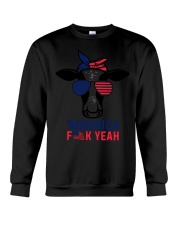 Cow Moorica Fun Yeah Flag Crewneck Sweatshirt tile