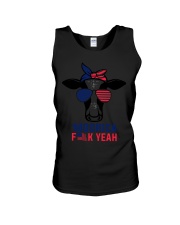 Cow Moorica Fun Yeah Flag Unisex Tank tile