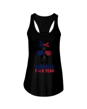 Cow Moorica Fun Yeah Flag Ladies Flowy Tank tile