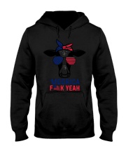 Cow Moorica Fun Yeah Flag Hooded Sweatshirt tile