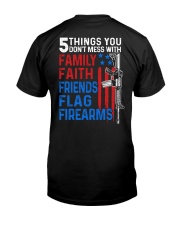 5 Things You Don't Mess With Gun - Love Gun Classic T-Shirt back