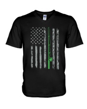 American Flag Fishing - Love Fishing V-Neck T-Shirt tile
