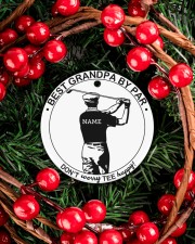 Best Grandpa By Par - Don't Worry Tee Happy - Love Golf Circle Ornament (Porcelain) Circle ornament - single (porcelain) aos-circle-ornament-single-porcelain-lifestyles-06