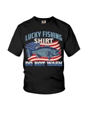 Lucky Fishing Shirt - Do Not Wash - Fishing Gifts Youth T-Shirt tile