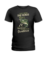 Like It When She Bends Over But Love It When She Tugs On My Worm And Swallows - Love Fishing Ladies T-Shirt tile