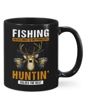 Fishing Solves Most Of My Problems Hunting Solves The Rest - Love Fishing Hunting Mugs tile