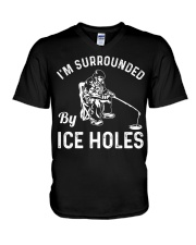 I'm Surrounded by Ice Holes - Love Fishing V-Neck T-Shirt tile
