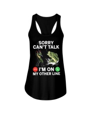Sorry Can't Talk - I'm On My Other Line - Fishing Gifts Ladies Flowy Tank tile