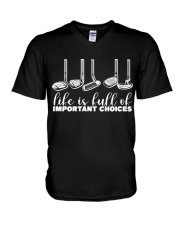 Life Is Full Of Important Choices - Love Golf V-Neck T-Shirt tile