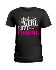 Just A Girl Love In Love With Fishing Ladies T-Shirt tile