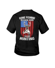 Gone Fishing Be Back Soon To Go Hunting - Fishing Hunting Gifts Youth T-Shirt tile