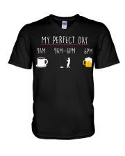 My Perfect Day - Love Fishing V-Neck T-Shirt tile
