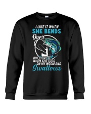 Like It When She Bends Over But I Love It When She Tugs On My Worm And Swallows - Fishing Gifts Crewneck Sweatshirt tile