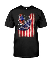 Bass Fish Flag - Fishing Gifts Classic T-Shirt front