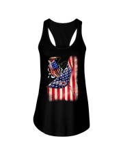Bass Fish Flag - Fishing Gifts Ladies Flowy Tank tile