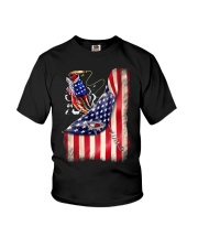 Bass Fish Flag - Fishing Gifts Youth T-Shirt tile