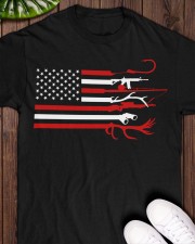 Hunting Fishing Flag - Love Fishing Hunting Classic T-Shirt apparel-classic-tshirt-lifestyle-front-160