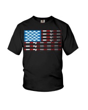 Fishing Rod Flag - Love Fishing Youth T-Shirt tile
