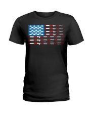 Fishing Rod Flag - Love Fishing Ladies T-Shirt tile