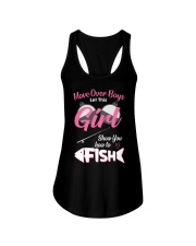 Move Over Boys Let This Girl Show You How To Fish - Love Fishing Ladies Flowy Tank tile
