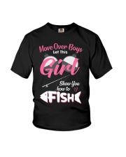 Move Over Boys Let This Girl Show You How To Fish - Love Fishing Youth T-Shirt tile