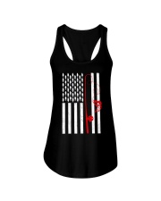 Flag Fishing Rod - Love Fishing Ladies Flowy Tank tile