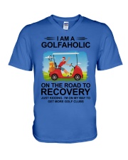 Golfaholic On The Road To Recovery - Golf Lover V-Neck T-Shirt tile