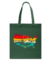 United States Shape Mountain Fishing Scene - Love Fishing Tote Bag tile