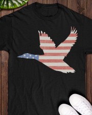 Duck Hunting American Flag - Love Duck Hunting Classic T-Shirt apparel-classic-tshirt-lifestyle-front-160