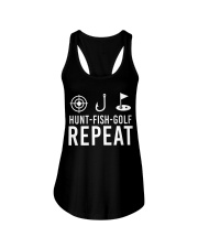 Hunt Fish Golf Repeat - Golf Lover Ladies Flowy Tank tile