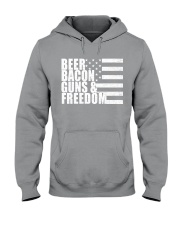 Beer Bacon Guns And Freedom - Gun Lover Hooded Sweatshirt tile