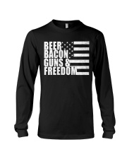 Beer Bacon Guns And Freedom - Gun Lover Long Sleeve Tee tile