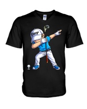 Dabbing Golf Player - Golf Lover V-Neck T-Shirt tile