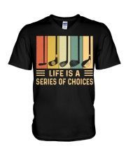 Life Is A Series Of Choices - Love Golf V-Neck T-Shirt tile