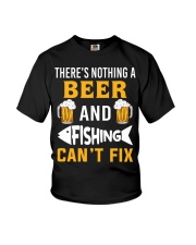 There's Nothing A Beer And Fishing Can't Fix - Love Fishing Youth T-Shirt tile