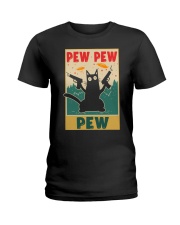 Pew Pew Cat - Love Gun Ladies T-Shirt tile