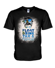 Float Drink Tan And Repeat - Love Cruise V-Neck T-Shirt tile
