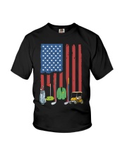 US Flag Golf - Golf Gifts Youth T-Shirt tile