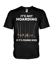 It's Not Hoarding If It's Fishing Rods - Love Fishing V-Neck T-Shirt tile