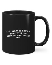Fish Want To Have A Beer With Me - Women Want To Fix Me - Fishing Gifts Mugs tile