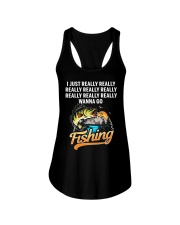 I Really Really Really Wanna Go Fishing - Love Fishing Ladies Flowy Tank tile