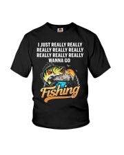 I Really Really Really Wanna Go Fishing - Love Fishing Youth T-Shirt tile