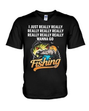 I Really Really Really Wanna Go Fishing - Love Fishing V-Neck T-Shirt tile