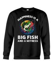 Happiness Is A Big Fish And A Witness Love Fishing Crewneck Sweatshirt tile
