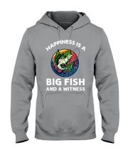 Happiness Is A Big Fish And A Witness Love Fishing Hooded Sweatshirt tile
